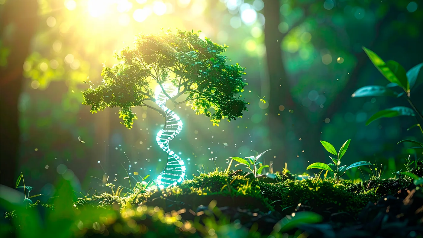 Ilustración de un árbol iluminado que representa el crecimiento